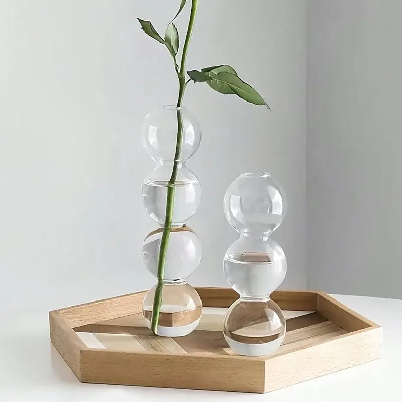 Clear glass bubble hydroponic vase wedding and living room decor