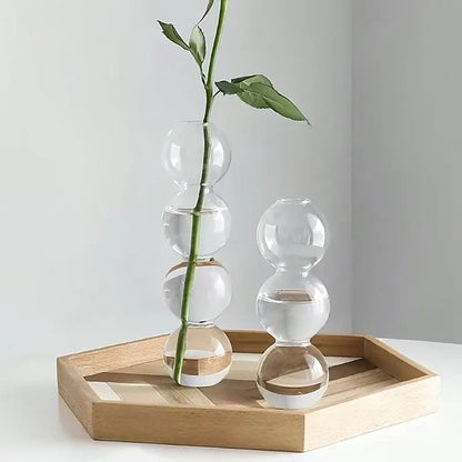 Clear glass bubble hydroponic vase wedding and living room decor