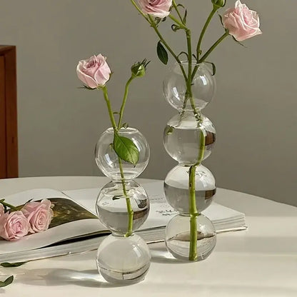 Clear glass bubble hydroponic vase wedding and living room decor