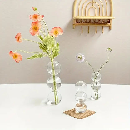 Clear glass bubble hydroponic vase wedding and living room decor
