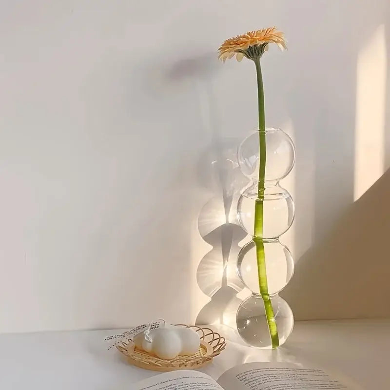 Clear glass bubble hydroponic vase wedding and living room decor