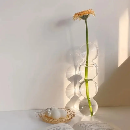 Clear glass bubble hydroponic vase wedding and living room decor