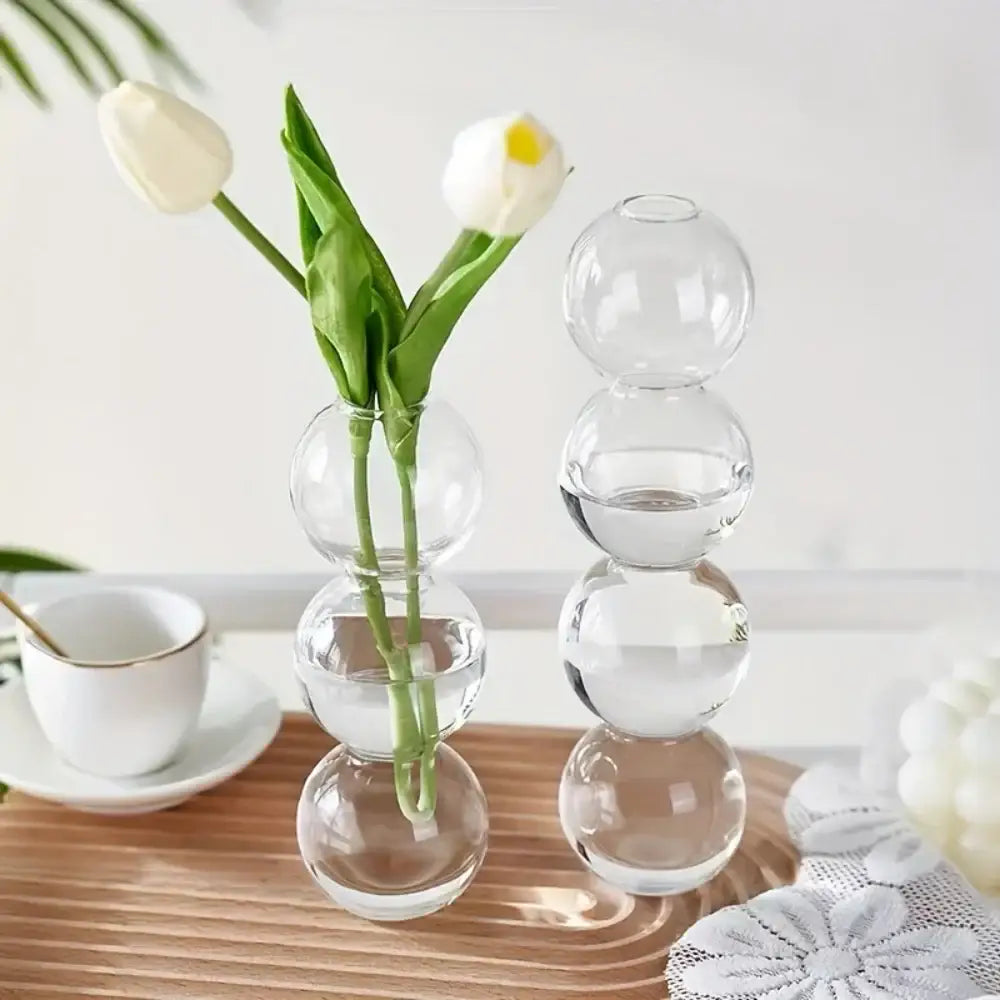 Clear glass bubble hydroponic vase wedding and living room decor