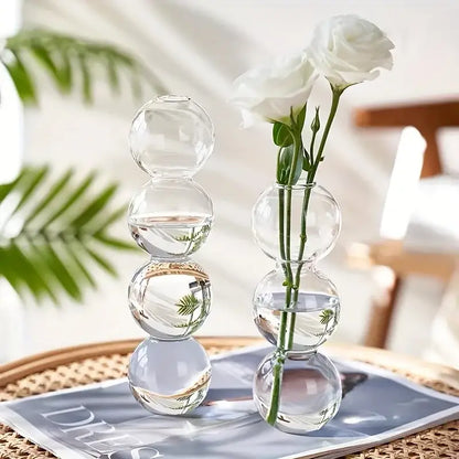 Clear glass bubble hydroponic vase wedding and living room decor