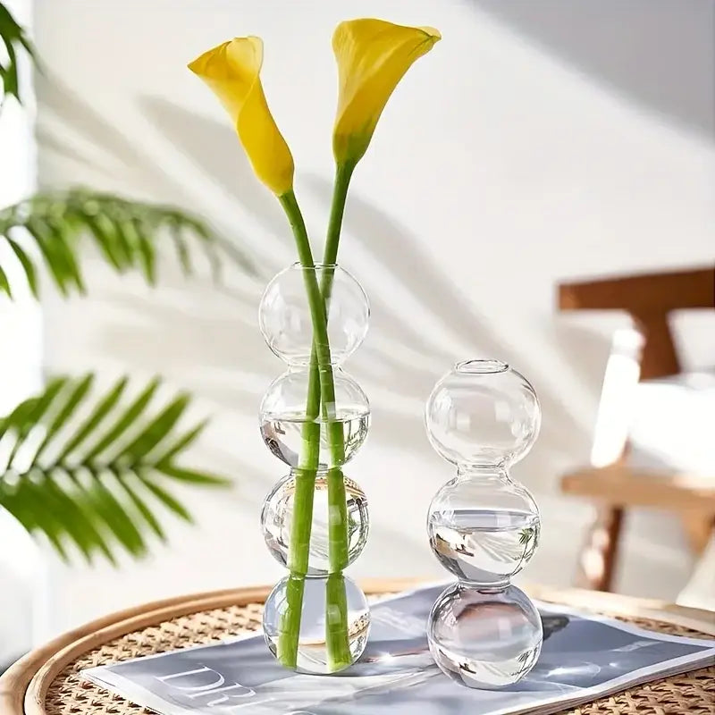 Clear glass bubble hydroponic vase wedding and living room decor