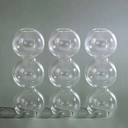 Clear glass bubble hydroponic vase wedding and living room decor
