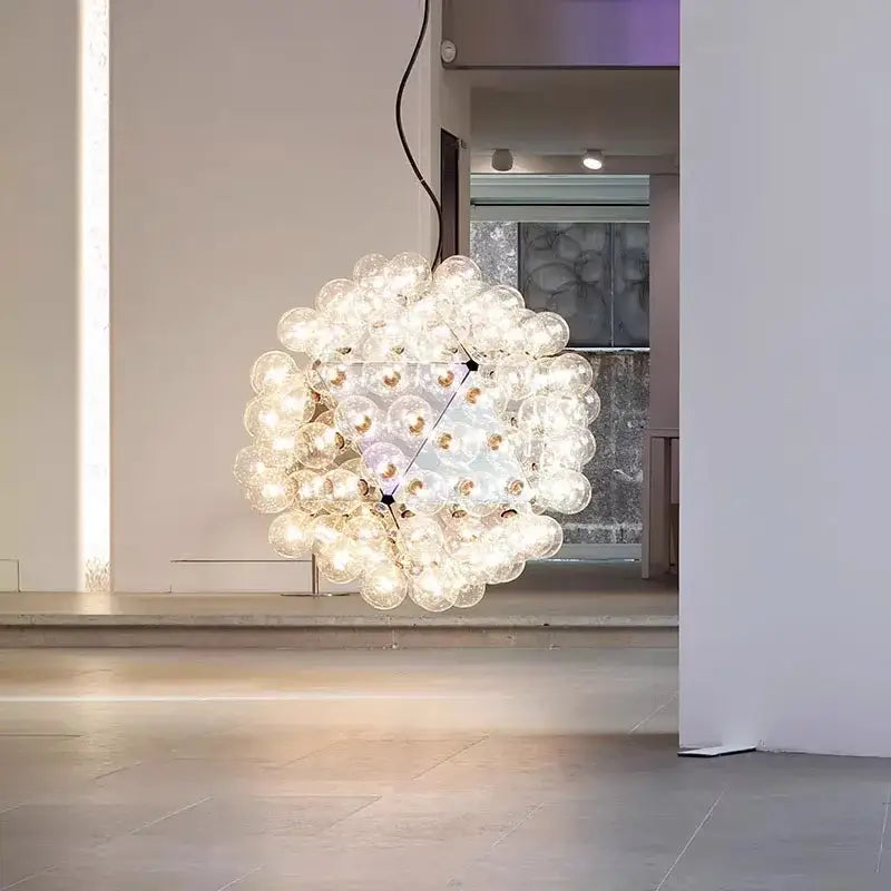 glass bubble kitchen island chandelier dining room light