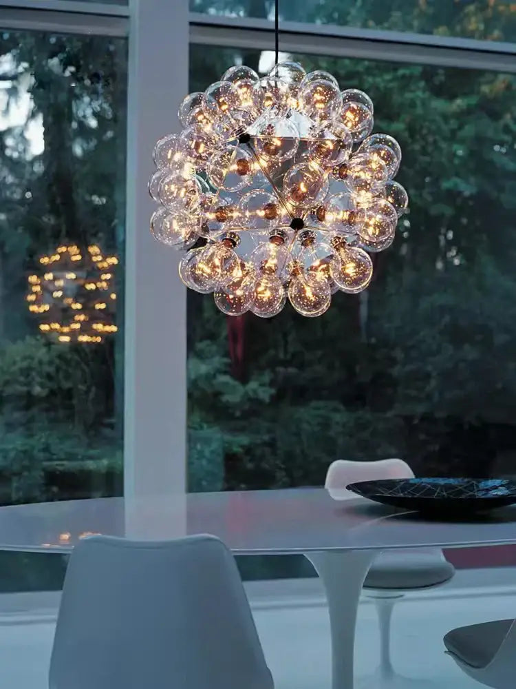 glass bubble kitchen island chandelier dining room light