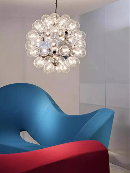 glass bubble kitchen island chandelier dining room light