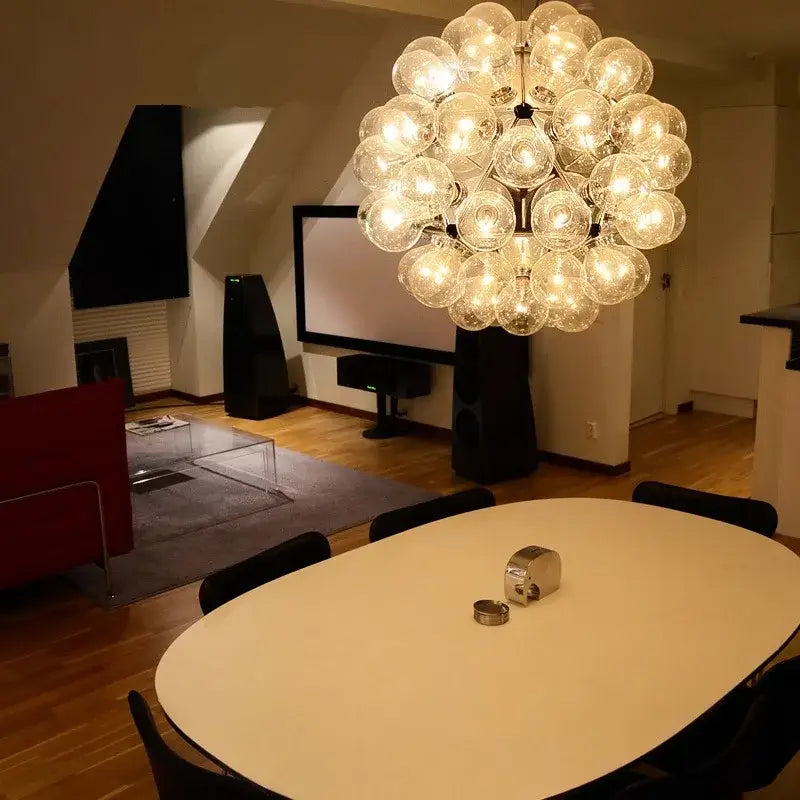 glass bubble kitchen island chandelier dining room light