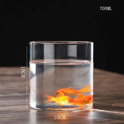 Modern ribbed clear glass flower vase desktop living room planter