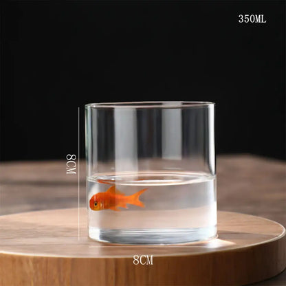 Modern ribbed clear glass flower vase desktop living room planter