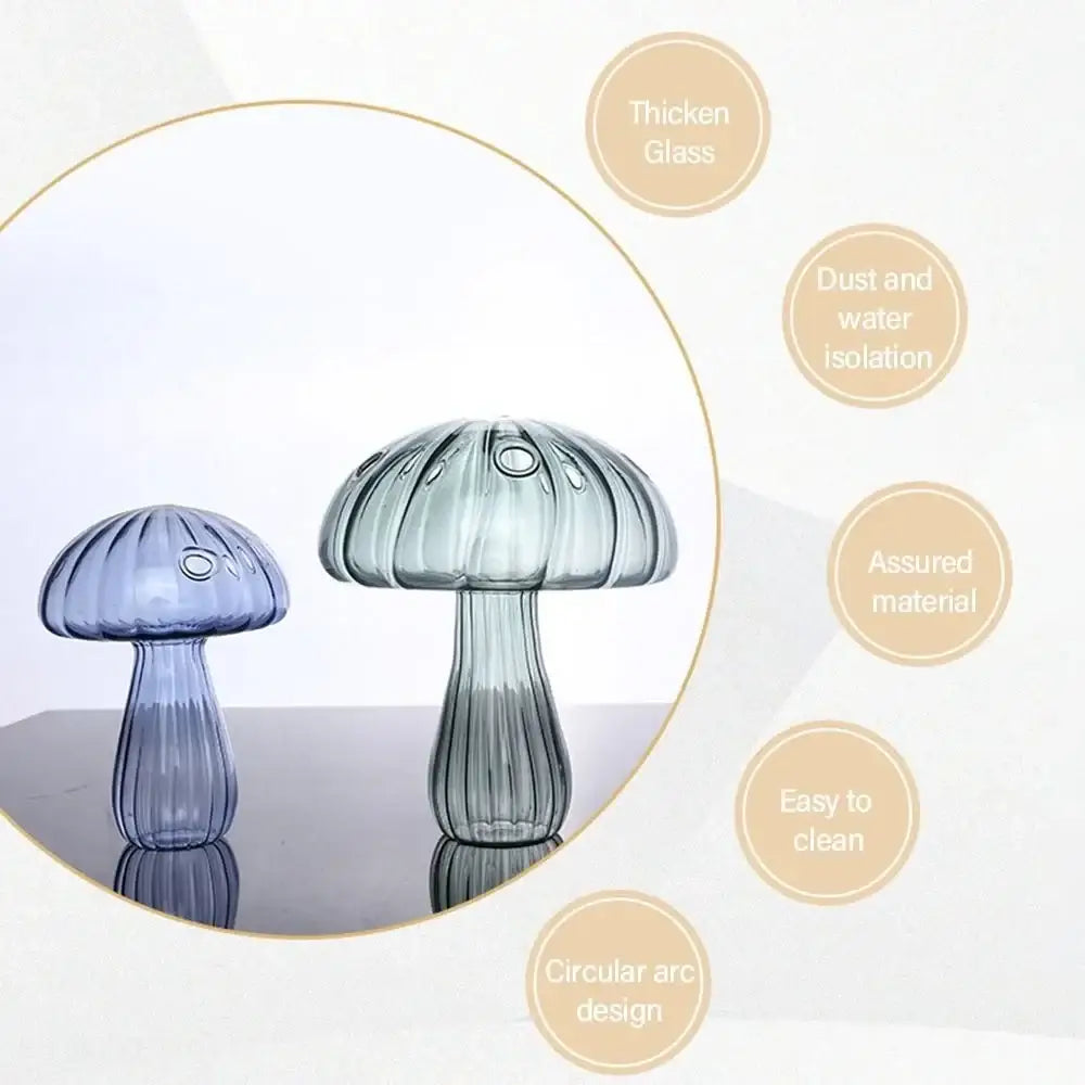 Colorful mushroom glass vase living room home decor