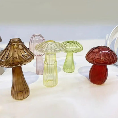 Colorful mushroom glass vase living room home decor
