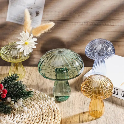 Colorful mushroom glass vase living room home decor