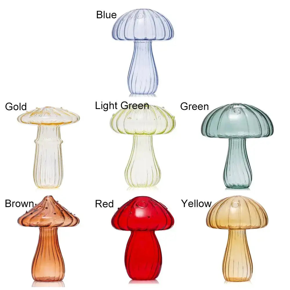 Colorful mushroom glass vase living room home decor