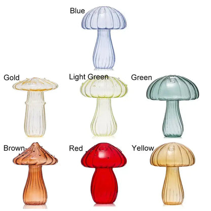 Colorful mushroom glass vase living room home decor