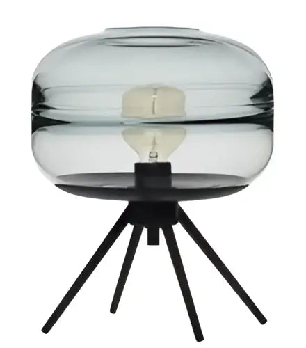 Smoked glass metal nordic sofa desk lamp bedroom