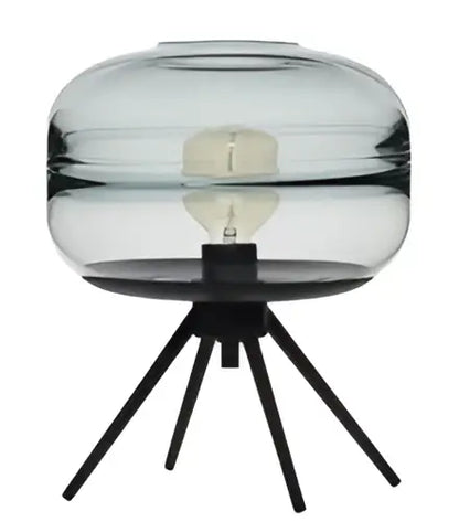 Smoked glass metal nordic sofa desk lamp bedroom