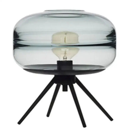 Smoked glass metal nordic sofa desk lamp bedroom