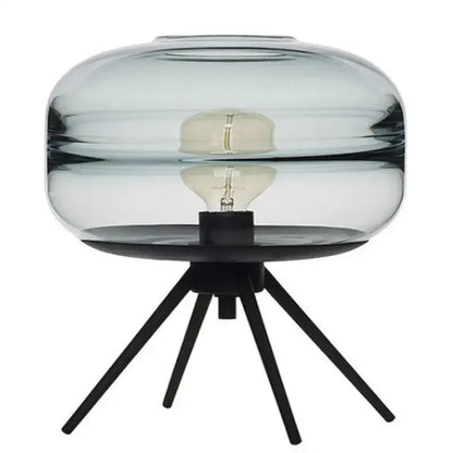 Smoked glass metal nordic sofa desk lamp bedroom