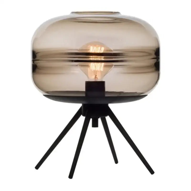 Smoked glass metal nordic sofa desk lamp bedroom