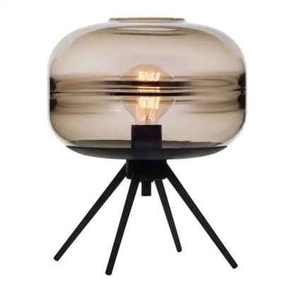 Smoked glass metal nordic sofa desk lamp bedroom