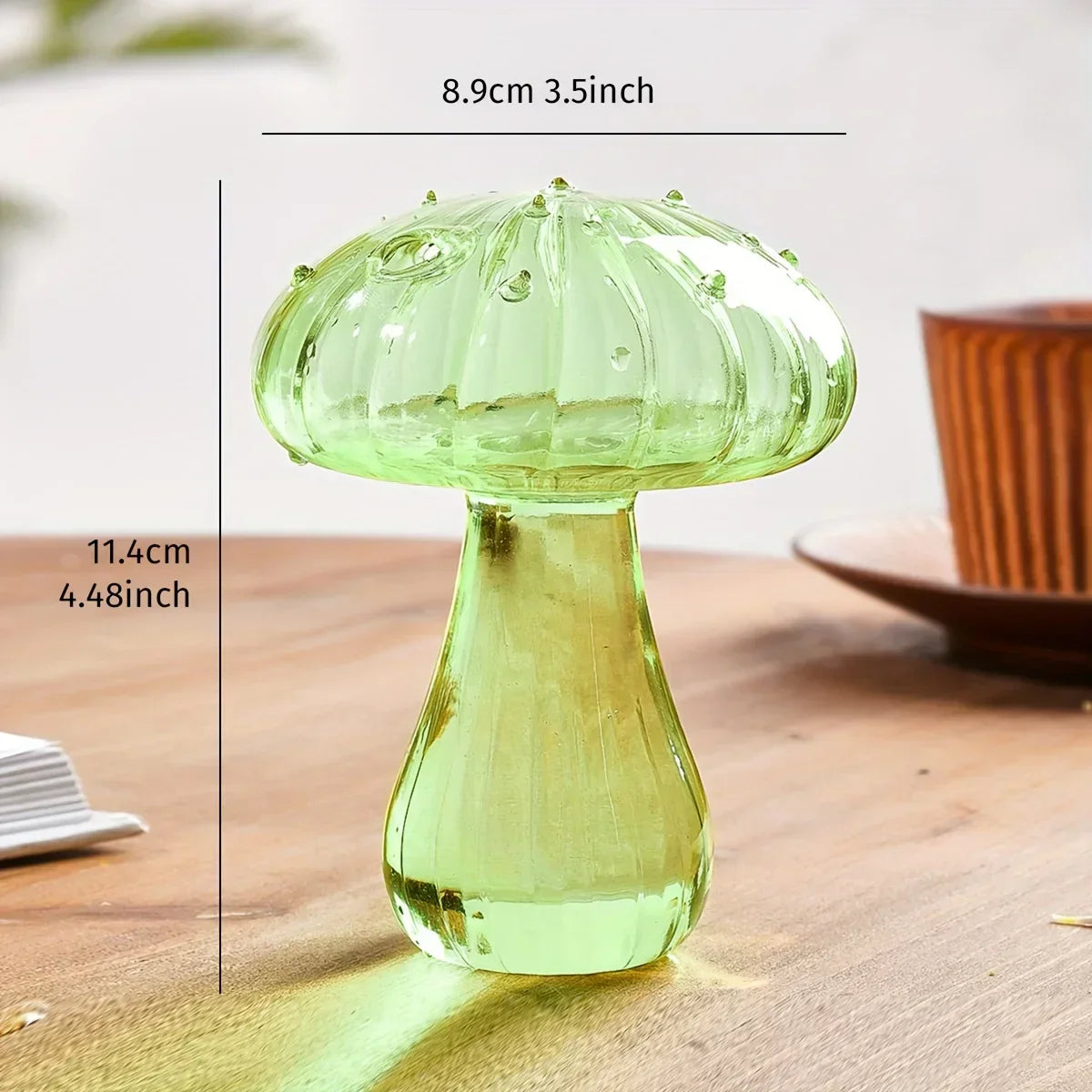 DecorBites™ Glass Mushroom Hydroponic Planter for Home & Garden