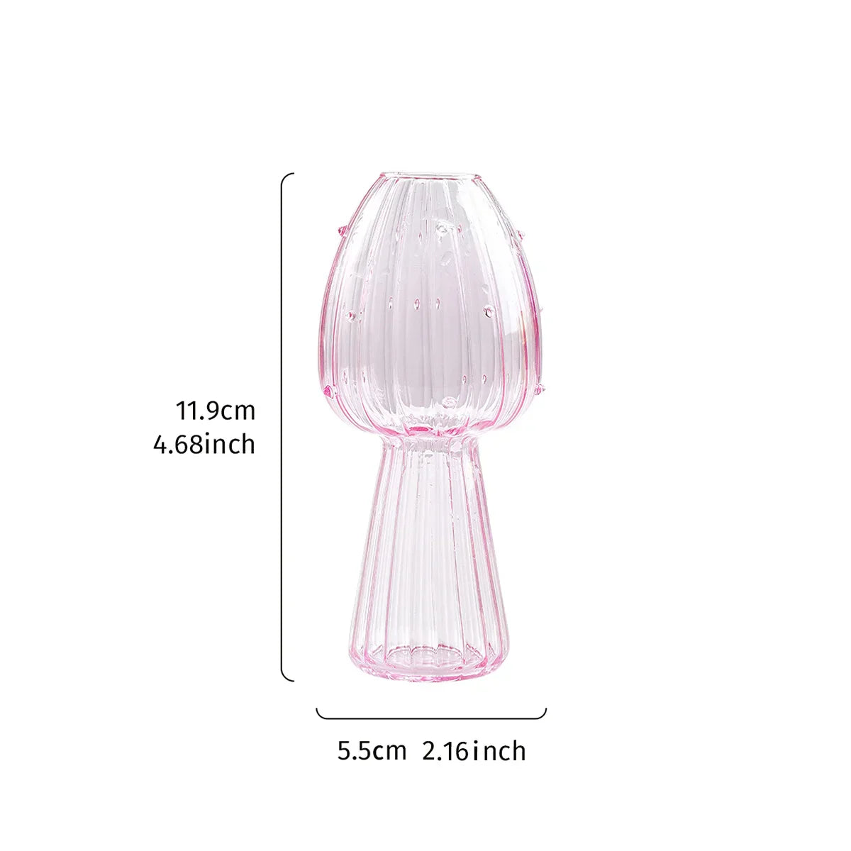 DecorBites™ Glass Mushroom Hydroponic Planter for Home & Garden