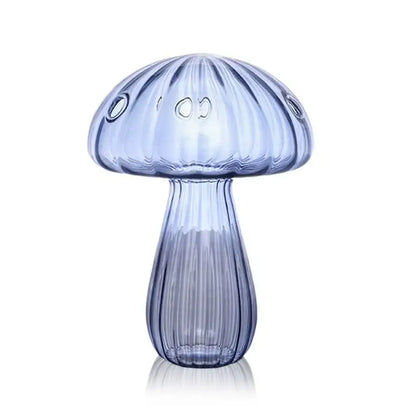 Colorful translucent glass mushroom shaped vase set living room decor