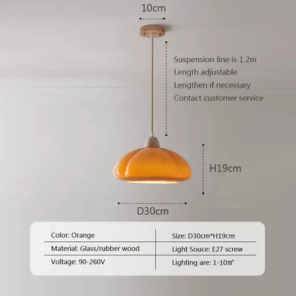 Off white & amber segmented glass pendant lamps dining room