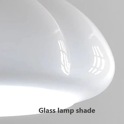 Off white & amber segmented glass pendant lamps dining room