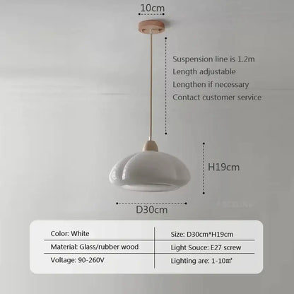 Off white & amber segmented glass pendant lamps dining room