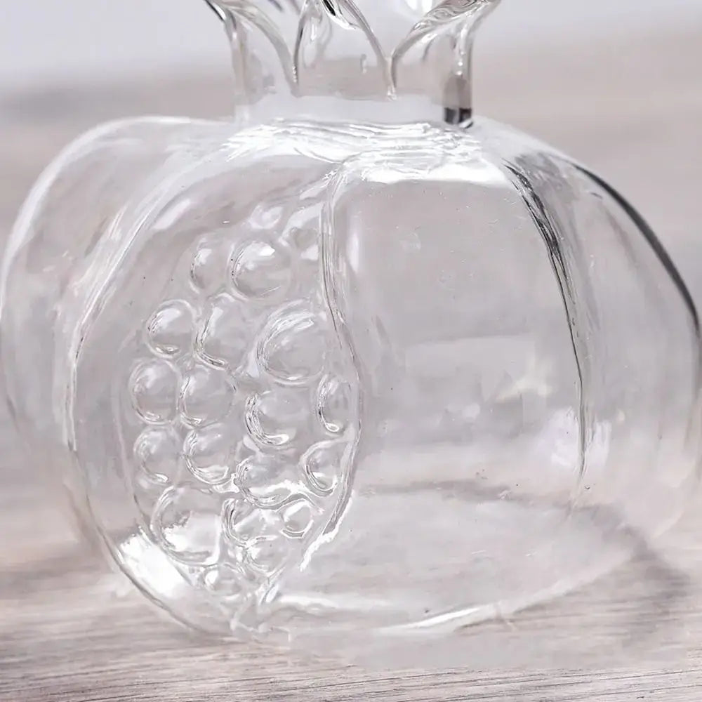 Textured clear pomegranate glass vase living room decor
