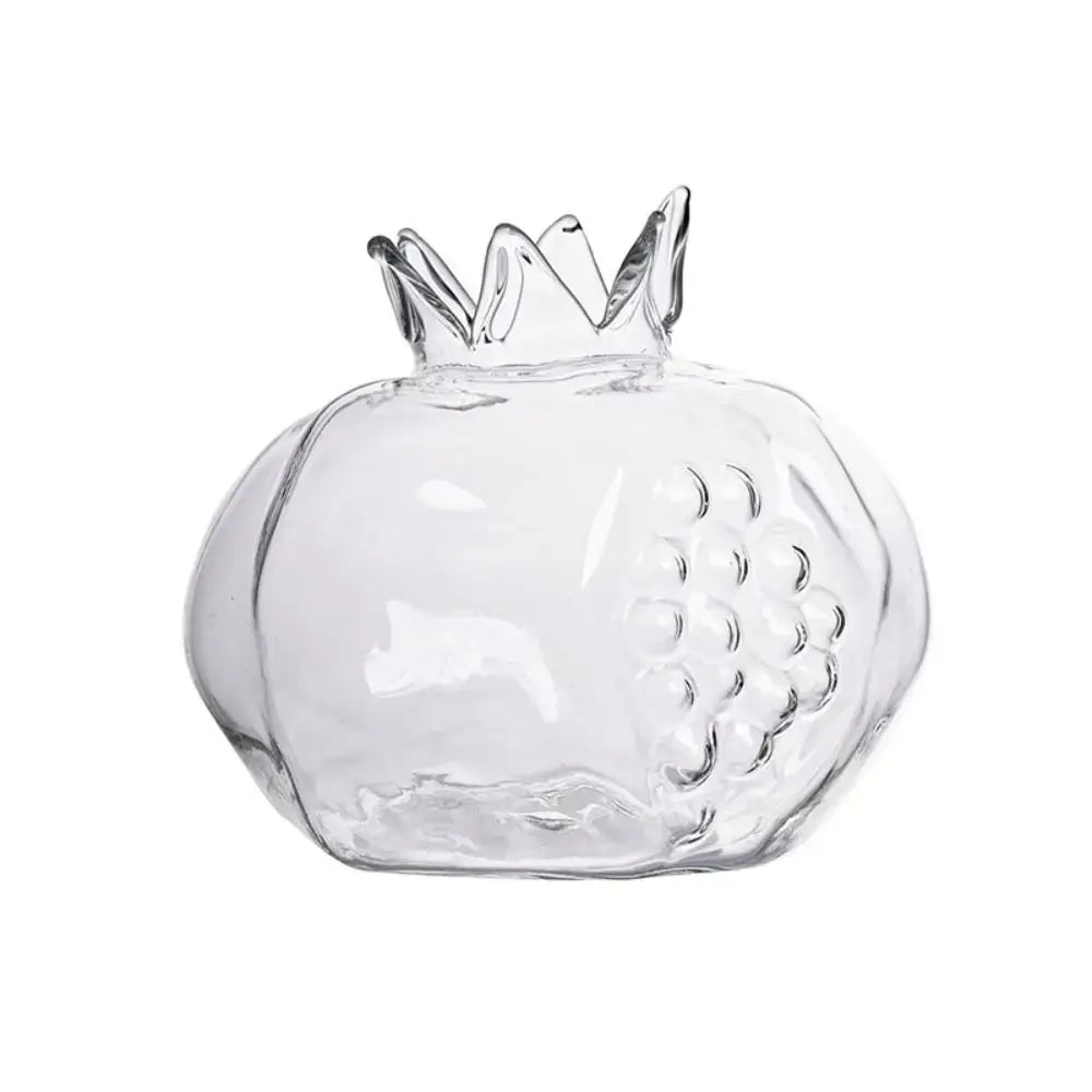 Textured clear pomegranate glass vase living room decor