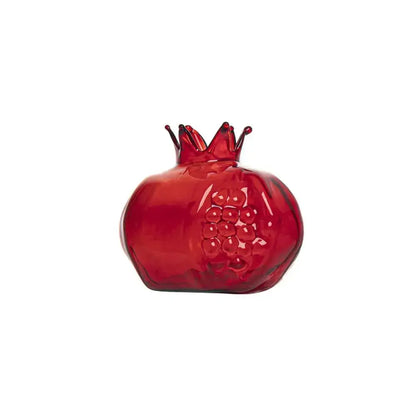 Textured clear pomegranate glass vase living room decor