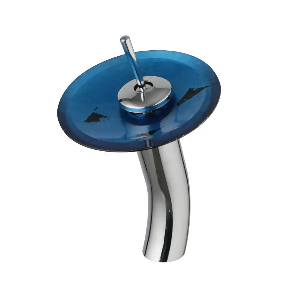 ™ Glass Rocker Handle Basin Faucet, Waterfall Mixer Taps, Chrome Finish