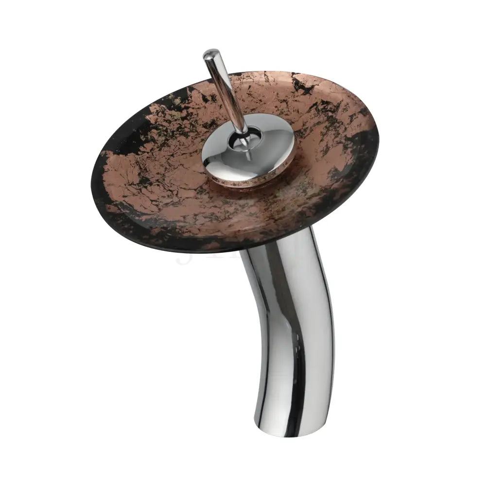 ™ Glass Rocker Handle Basin Faucet, Waterfall Mixer Taps, Chrome Finish