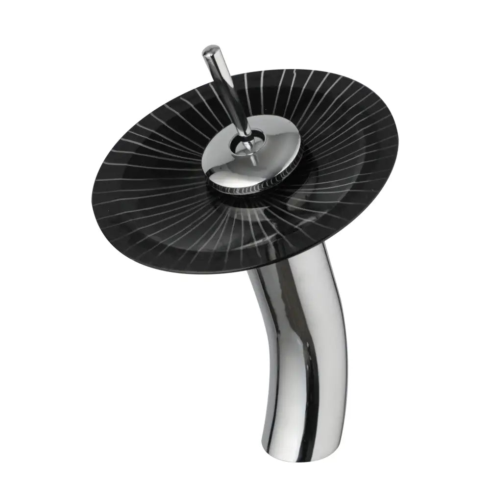 ™ Glass Rocker Handle Basin Faucet, Waterfall Mixer Taps, Chrome Finish
