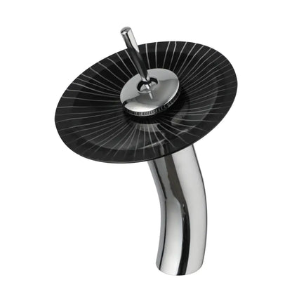 ™ Glass Rocker Handle Basin Faucet, Waterfall Mixer Taps, Chrome Finish