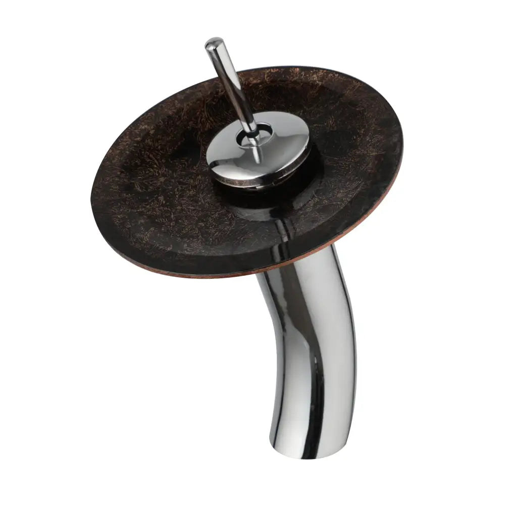™ Glass Rocker Handle Basin Faucet, Waterfall Mixer Taps, Chrome Finish