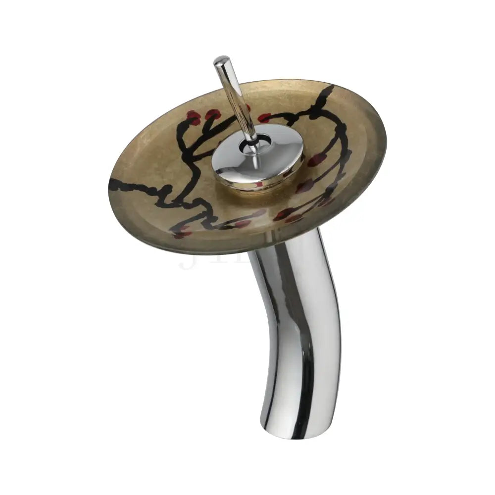 ™ Glass Rocker Handle Basin Faucet, Waterfall Mixer Taps, Chrome Finish