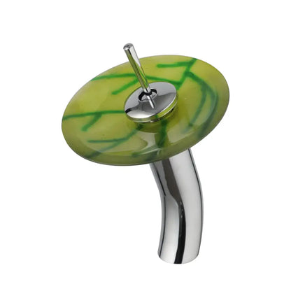 ™ Glass Rocker Handle Basin Faucet, Waterfall Mixer Taps, Chrome Finish