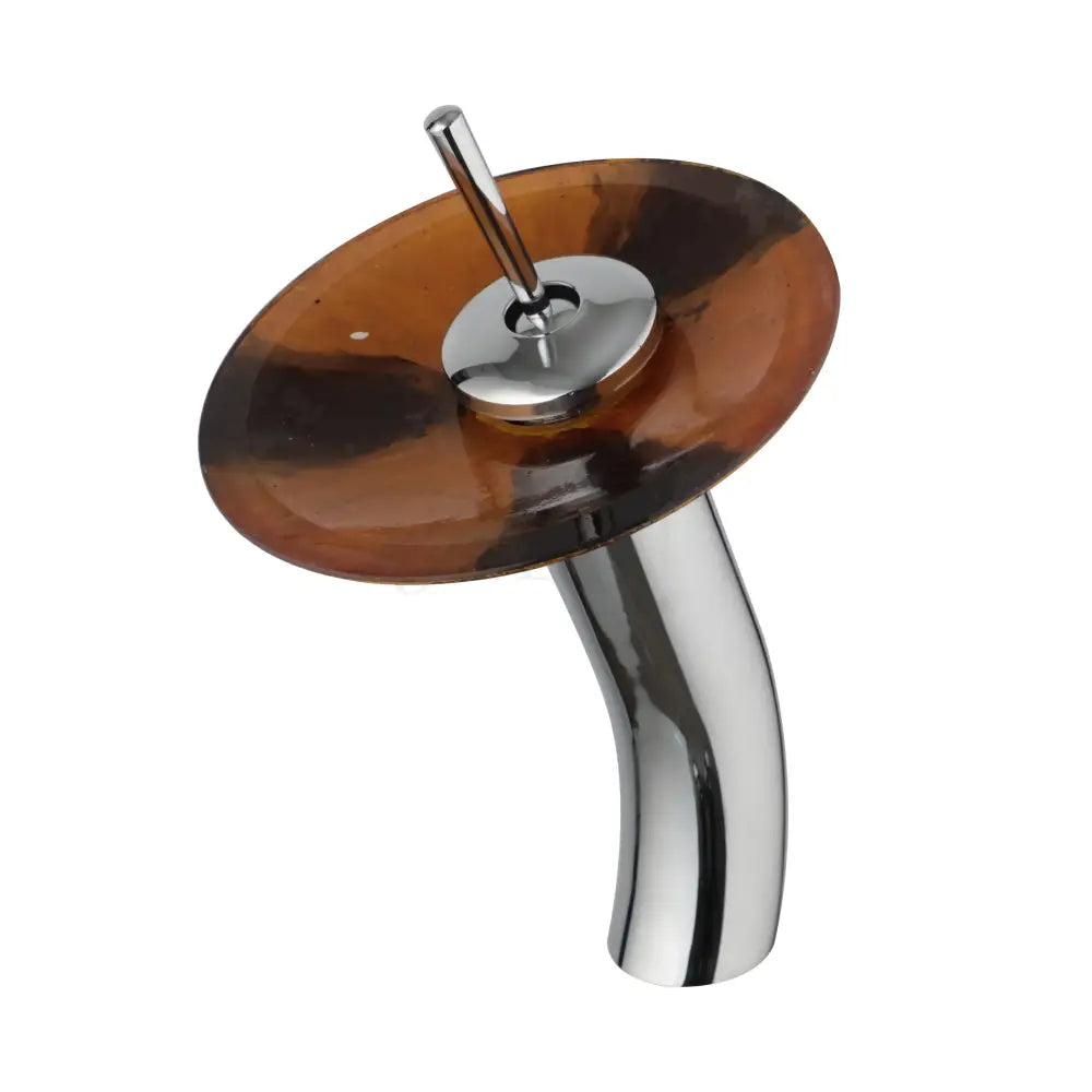 ™ Glass Rocker Handle Basin Faucet, Waterfall Mixer Taps, Chrome Finish