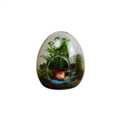 High quality glass egg-shaped terrarium set for living room decor
