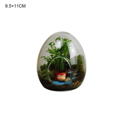 High quality glass egg-shaped terrarium set for living room decor