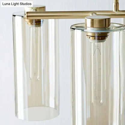 Modern clear glass suspension pendant light for dining room