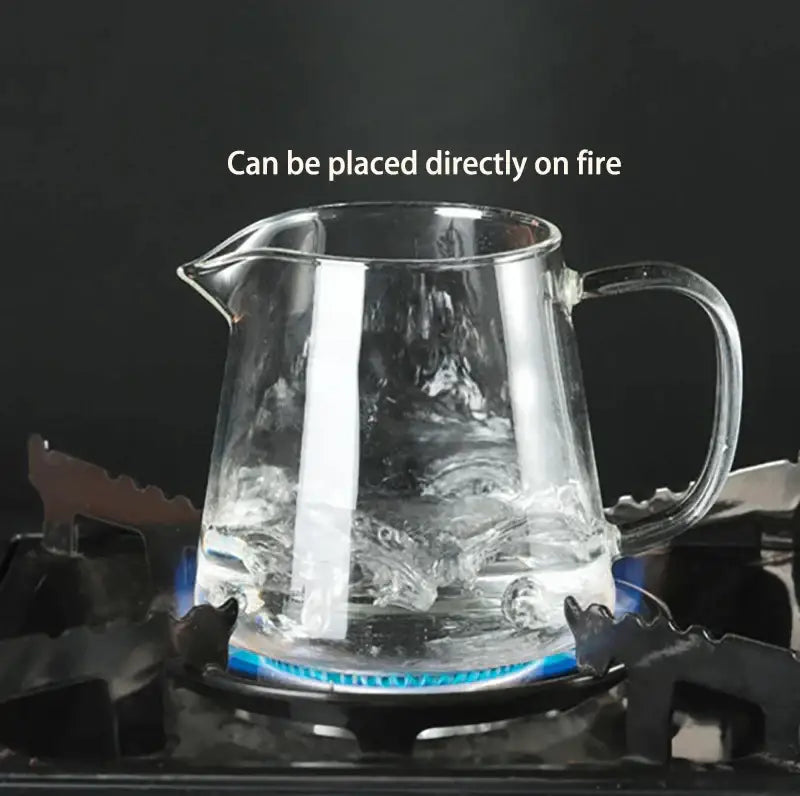Modern clear glass tea pot set kitchen brewing kit