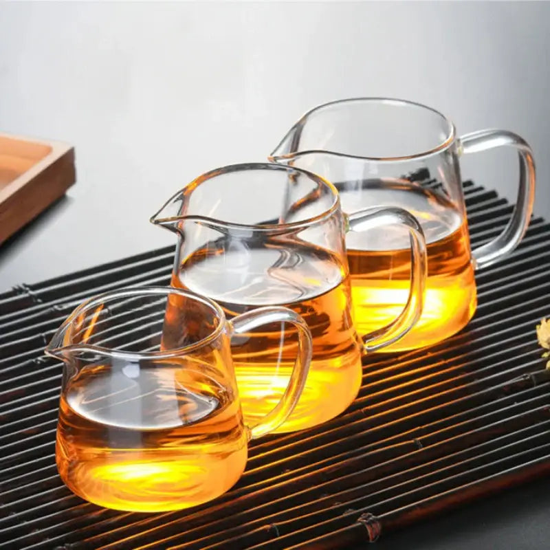 Modern clear glass tea pot set kitchen brewing kit