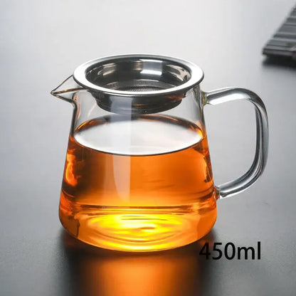 Modern clear glass tea pot set kitchen brewing kit